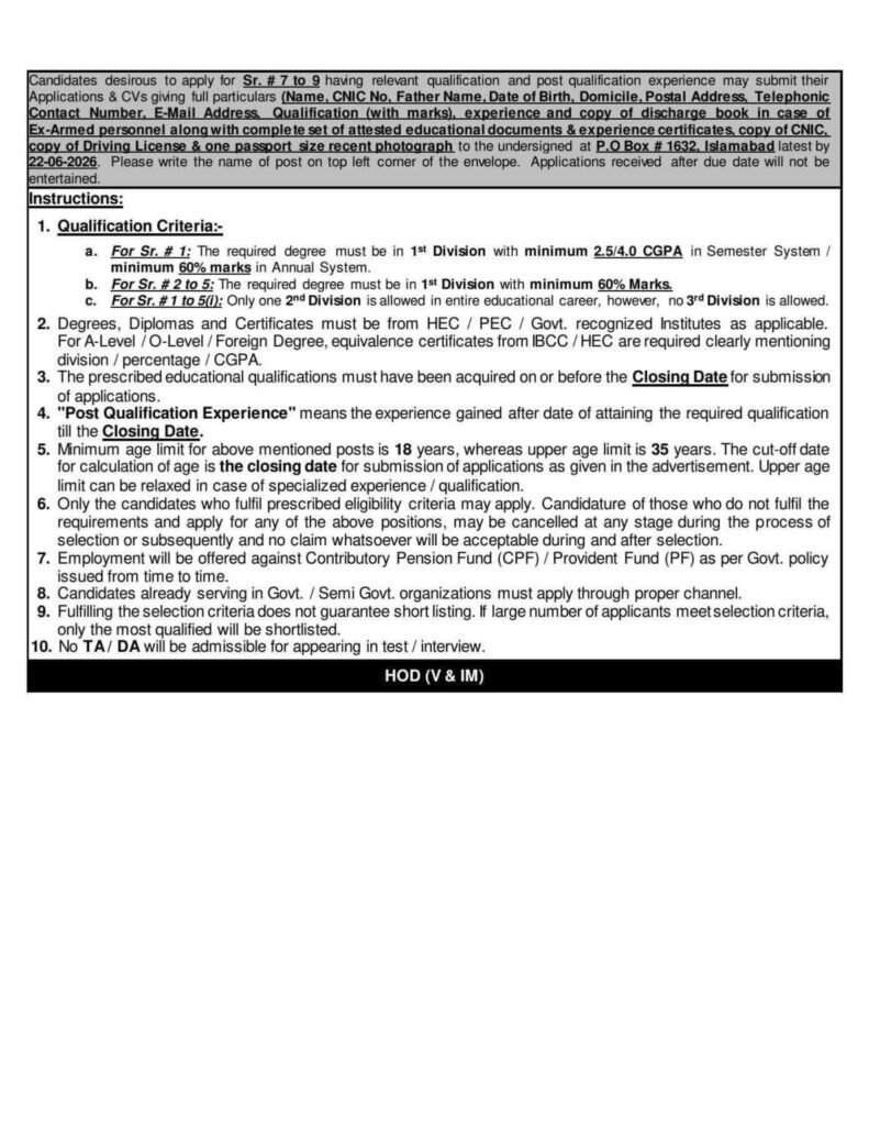 Nescom jobs ad