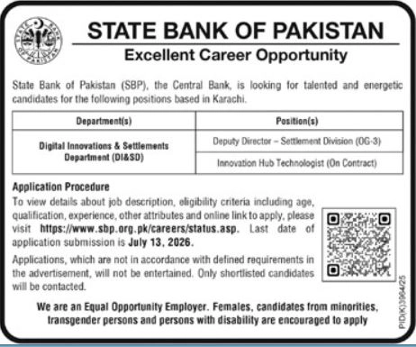 state bank of pakistan karachi careers