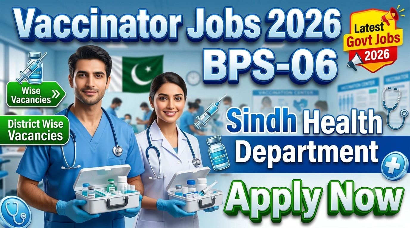 Epi vaccinator jobs in sindh 2026