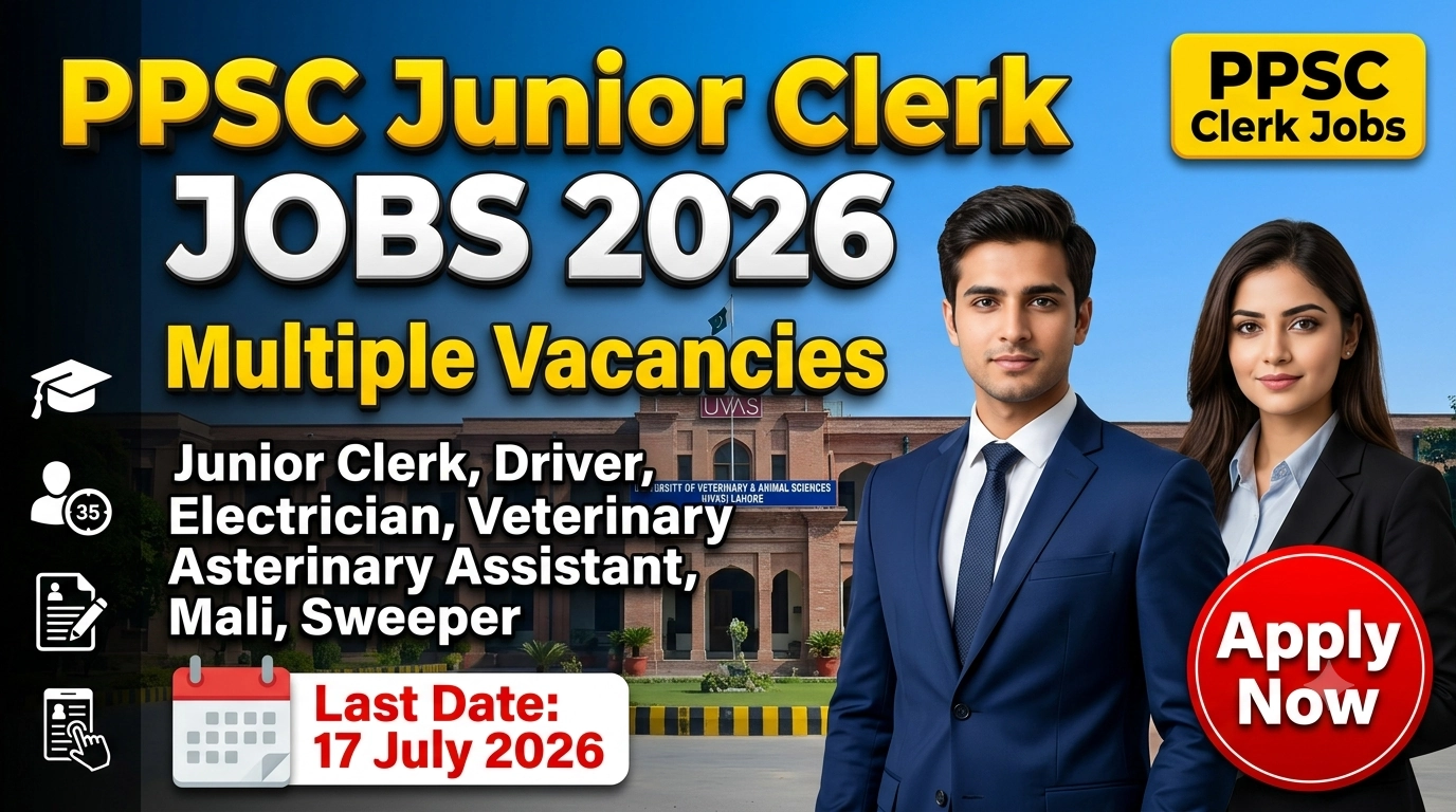 Ppsc junior clerk jobs in punjab