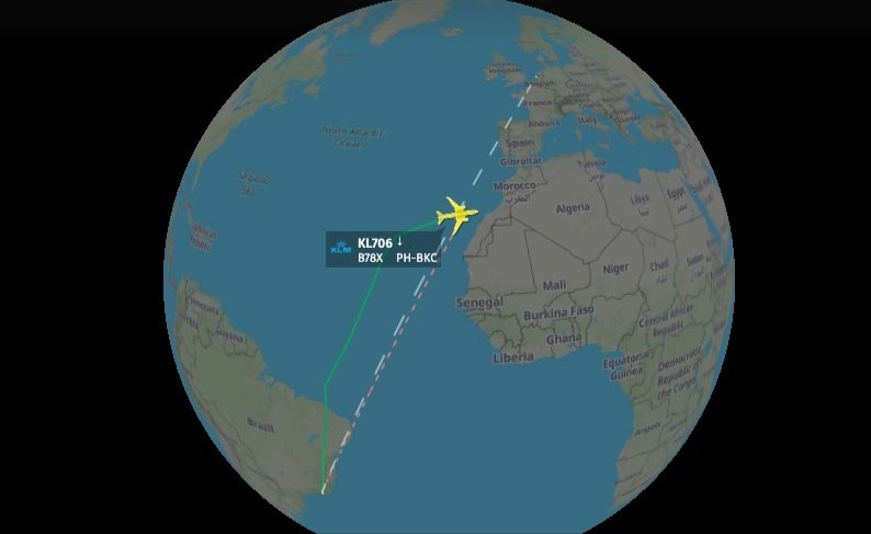 klm kl706 tenerife diversion