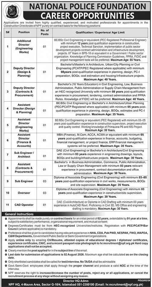 npf tas job portal