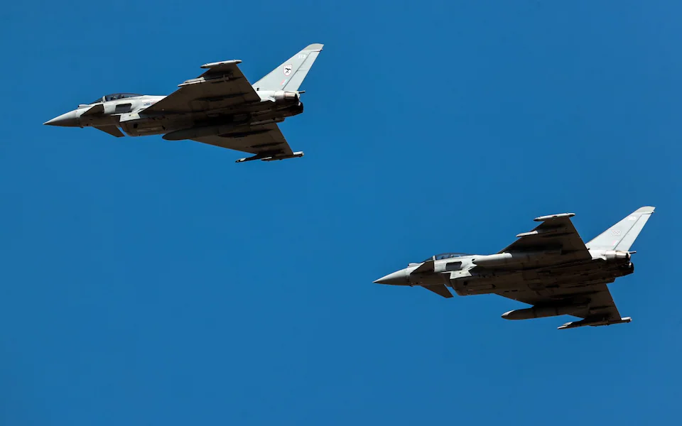 raf typhoon qatar airways intercept