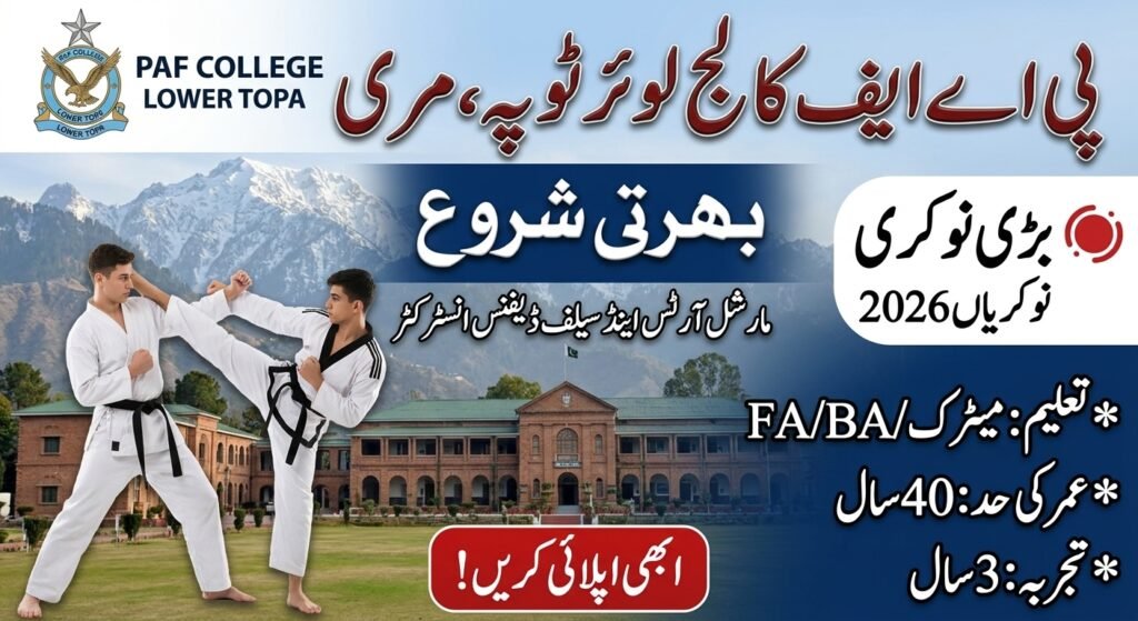 Paf College Lower Topa Jobs